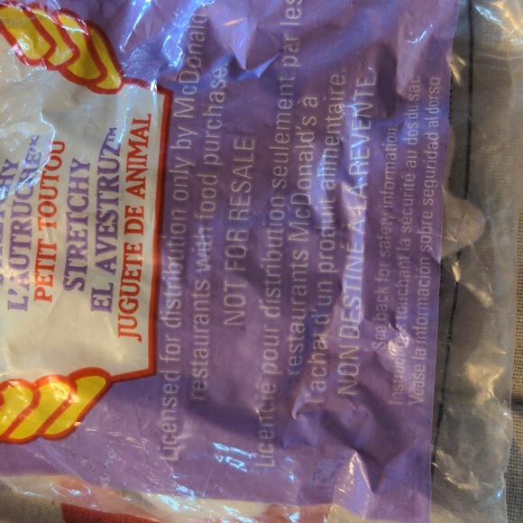 Vintage Mc Donalds Ty Toy Animal Stretchy The Ostrich 1999 - Picture 3 of 6